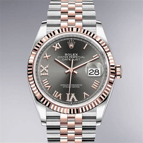 rolex gold datejust 19516105|Rolex Datejust 36 watch: Oystersteel and Everose gold.